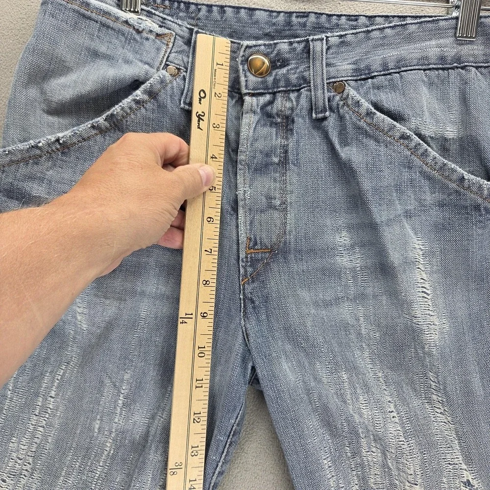 Vintage Levis Engineered Jeans Mens Blue Twisted Button Fly Thrashed Fits 31x30